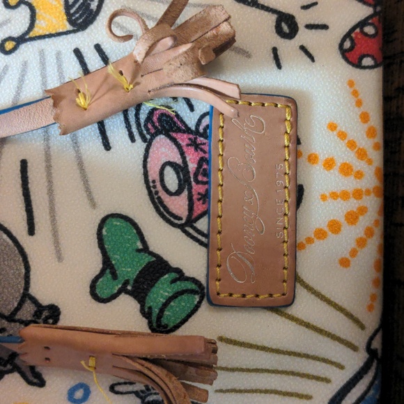 Dooney and Bourke Walt Disney World/Disneyland Mickey Mouse Sketch Tassel Tote - Picture 4 of 11